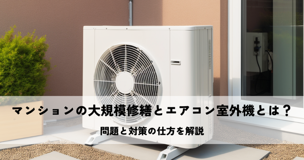 マンションの大規模修繕とエアコン室外機とは？問題と対策の仕方を解説